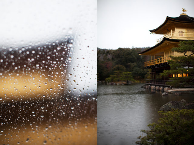 Kinkaku-ji in the rain